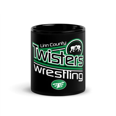 Linn County Twisters Black Glossy Mug