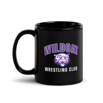 Wildcat Wrestling Club (Louisburg) Black Glossy Mug