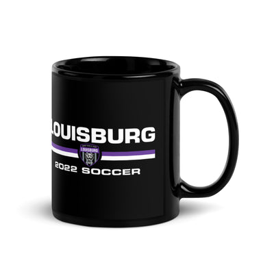 Louisburg High School Soccer Black Glossy Mug