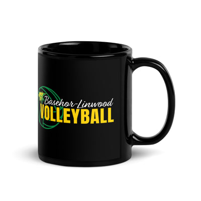 Basehor-Linwood Volleyball Black Glossy Mug