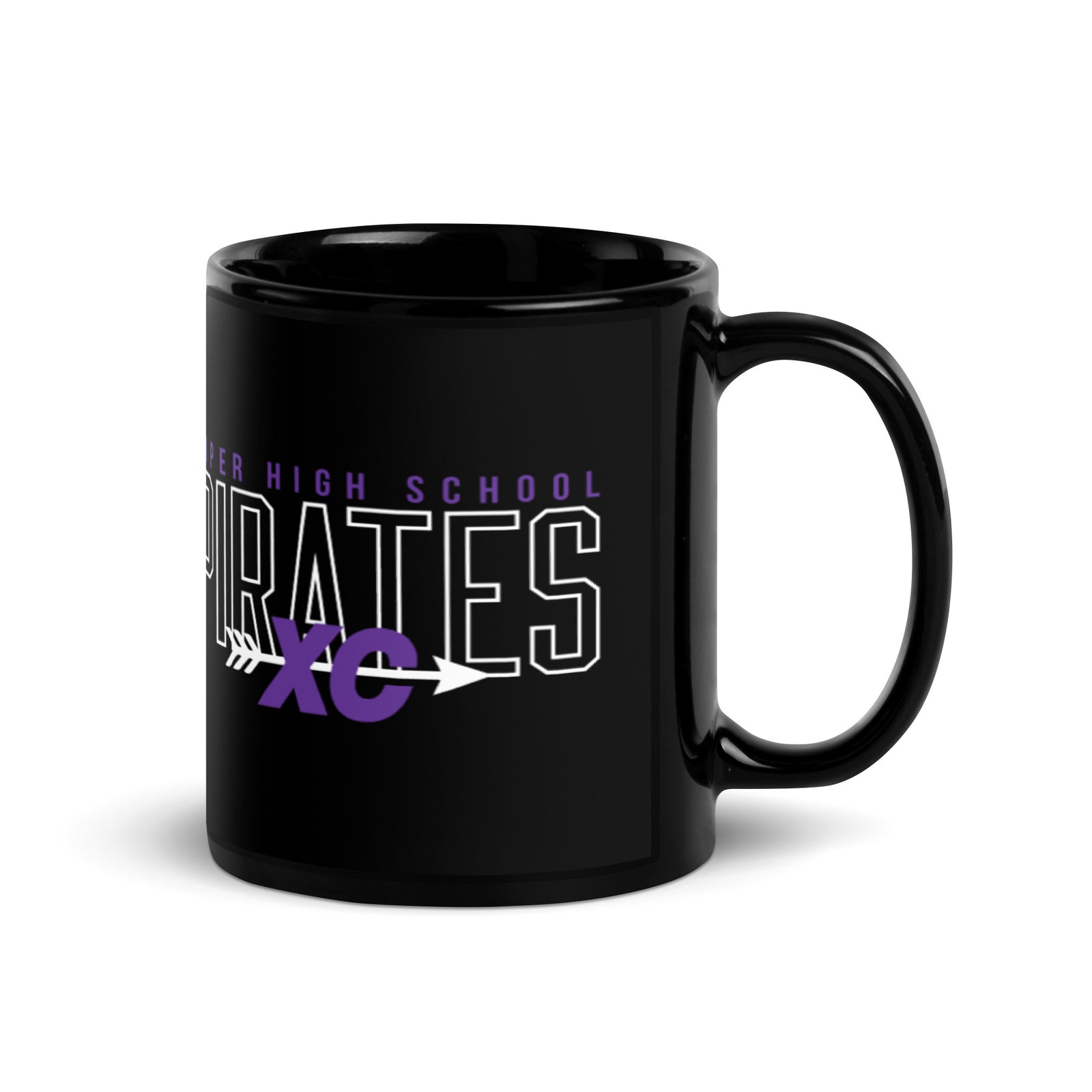 Piper High School Pirates XC Black Glossy Mug