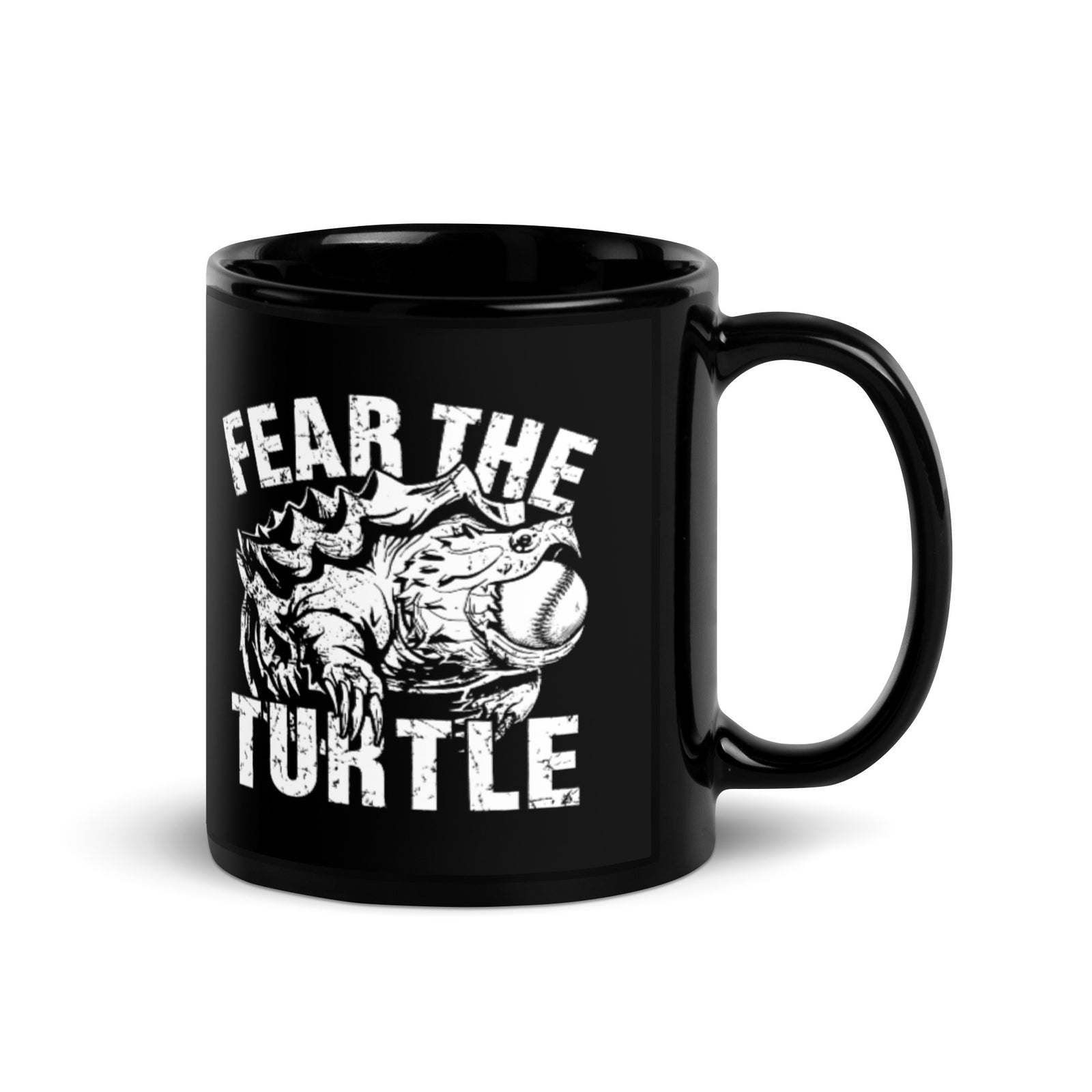 Mudturtle Softball Black Glossy Mug