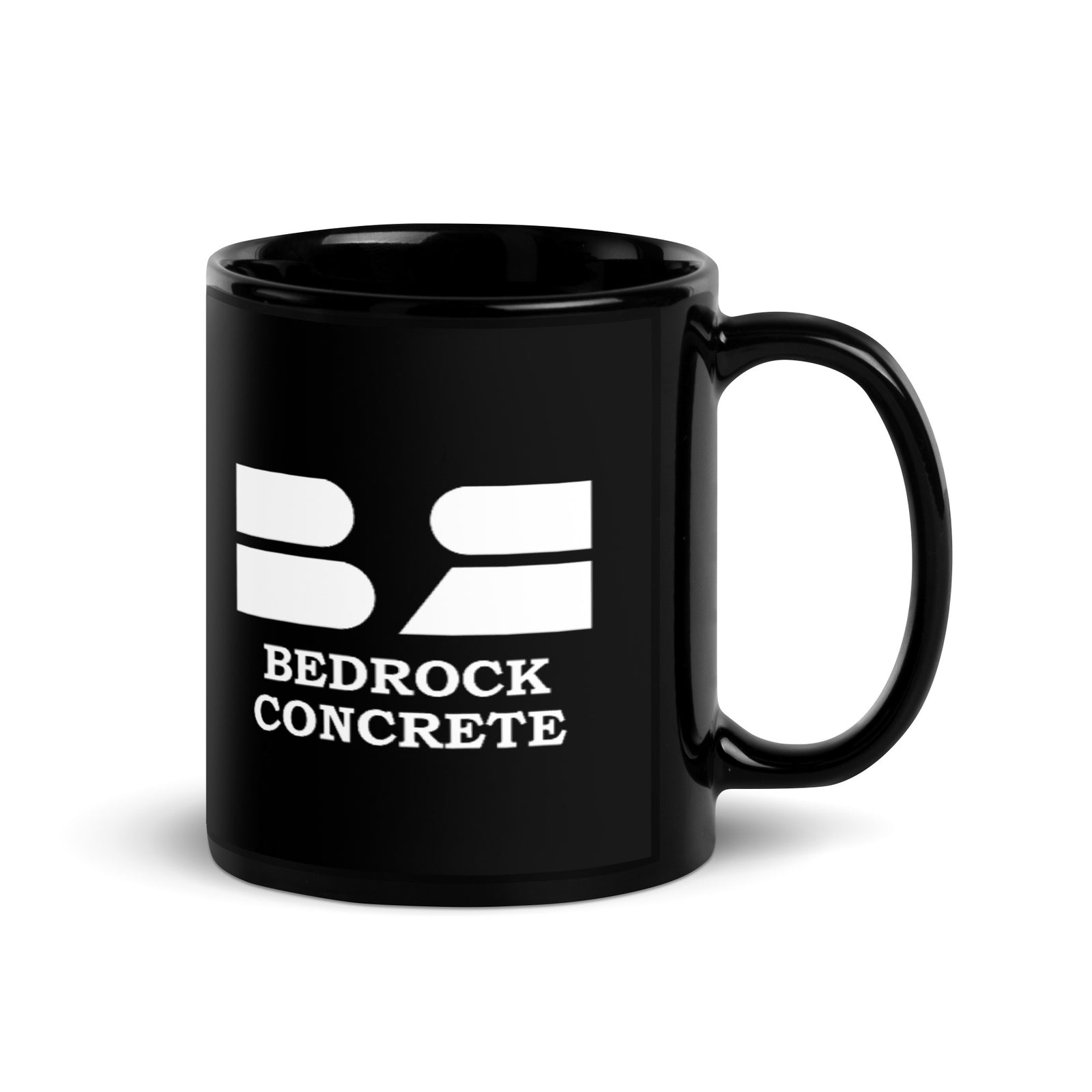 Bedrock Concrete Black Glossy Mug
