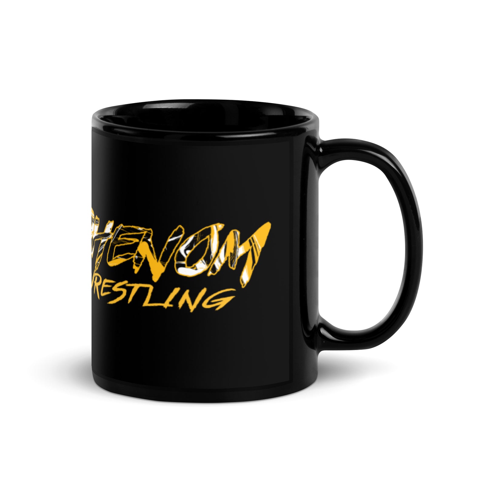 Phenom Wrestling Black Glossy Mug