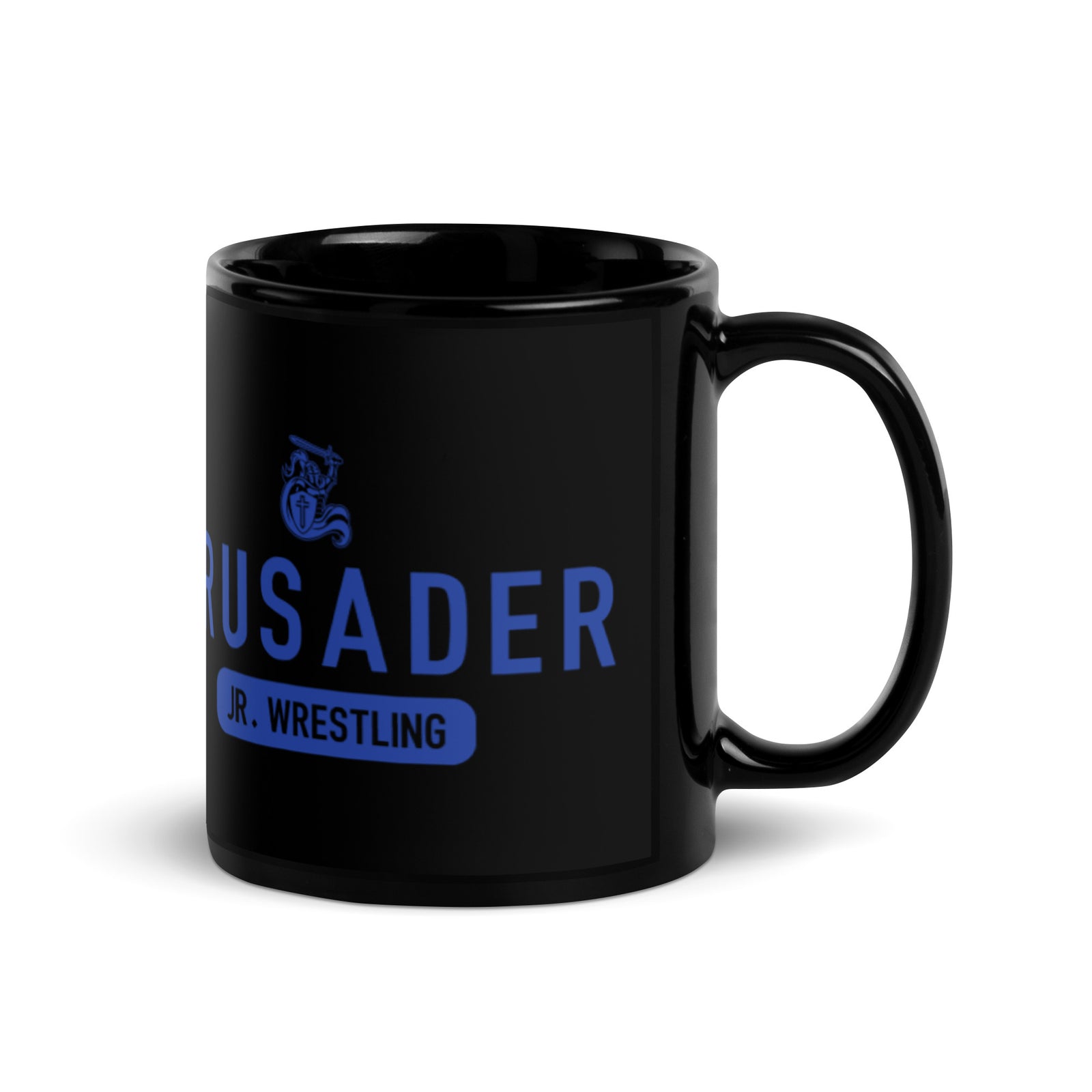 Crusader Jr. Wrestling 2 Black Glossy Mug