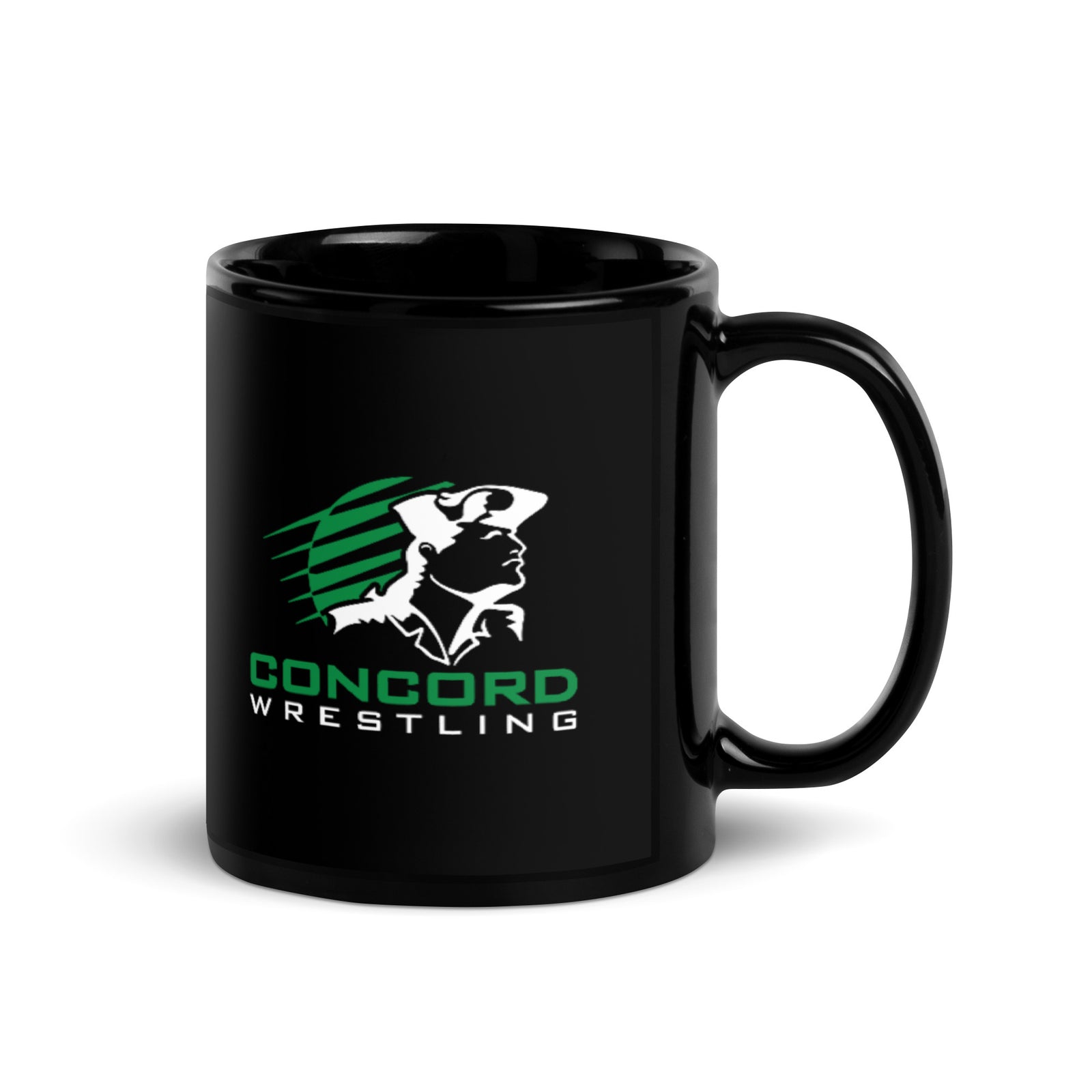 Minutemen Wrestling Club Black Glossy Mug