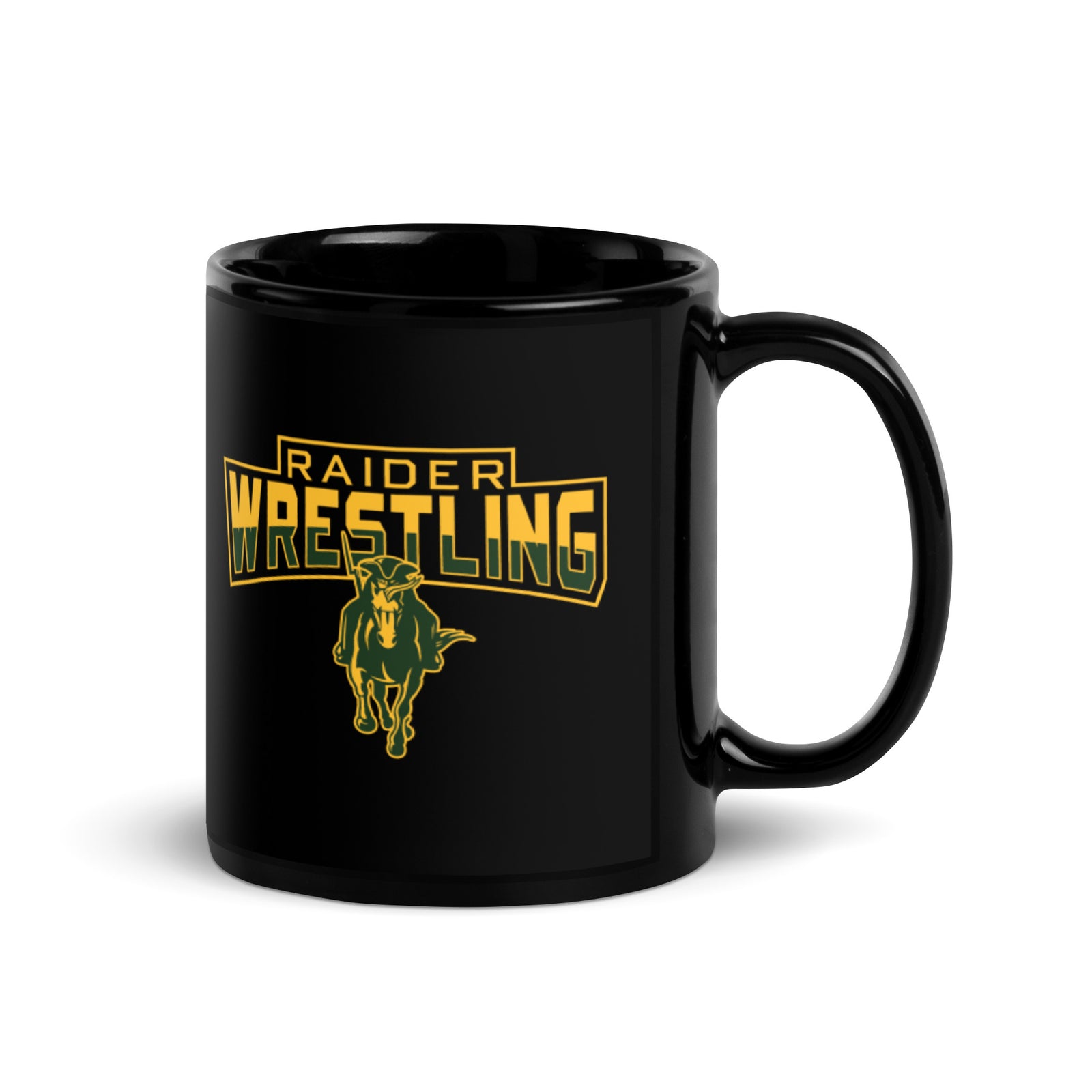 Shawnee Mission South Wrestling Black Glossy Mug