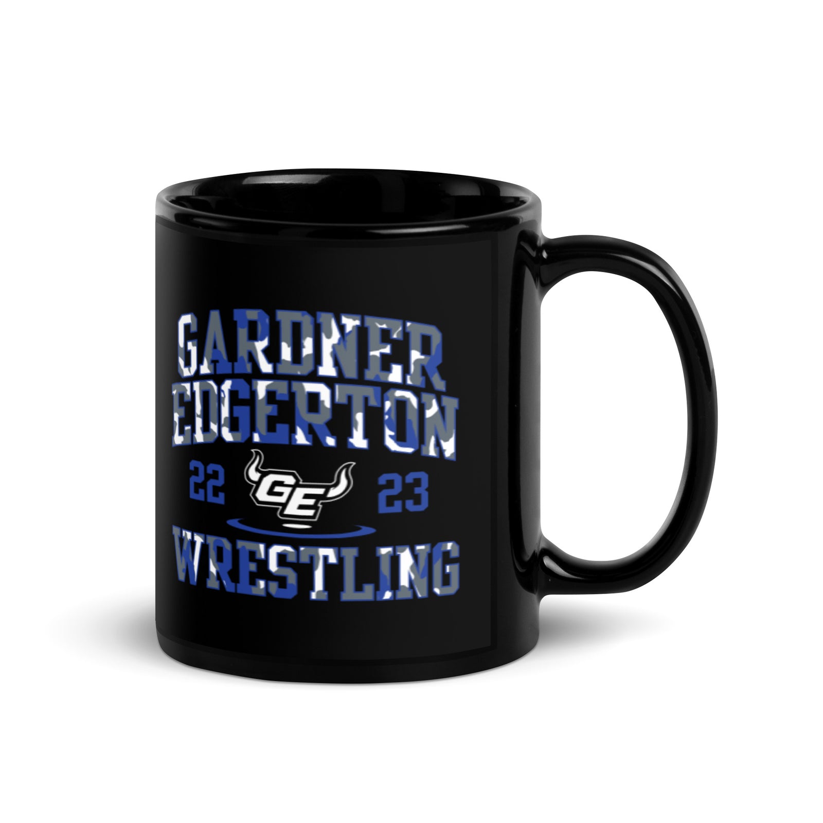 22/23 Gardner Edgerton Wrestling Black Glossy Mug