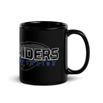 Leonardtown Wrestling  Black  Black Glossy Mug