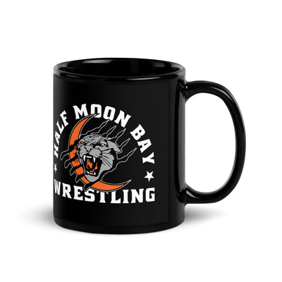 Half Moon Bay Wrestling MASCOT Black Glossy Mug