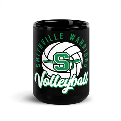 Smithville Volleyball Black Glossy Mug