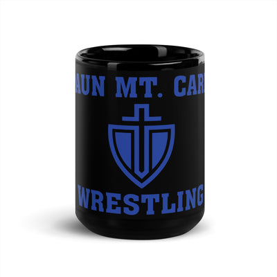 Kapaun Mt. Carmel Wrestling Black Glossy Mug