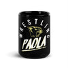 Paola Wrestling Black Glossy Mug