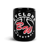 BW Basketball Black Glossy Mug