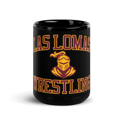 Las Lomas Wrestling Black Glossy Mug