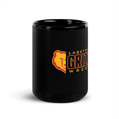 Labette County Wrestling Black Glossy Mug