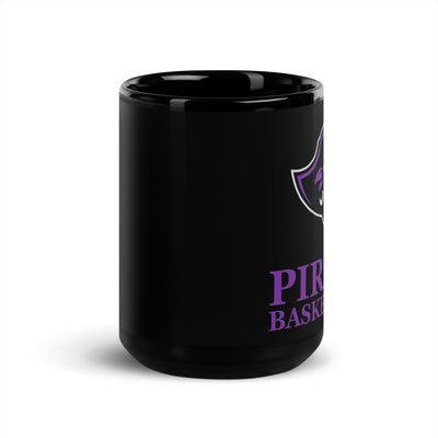 Piper Middle School Basketball Black Glossy Mug