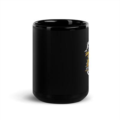 Saint Thomas Aquinas Track & Field Sprints Black Glossy Mug