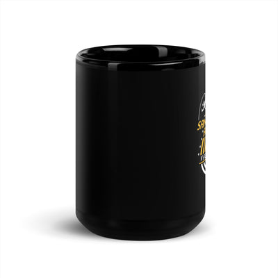 Saint Thomas Aquinas Track & Field Vault Black Glossy Mug