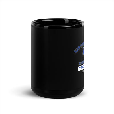 Eastern Hancock MS Track Royals on Black  Black Glossy Mug