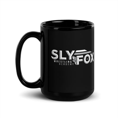 Sly Fox Wrestling Black Glossy Mug