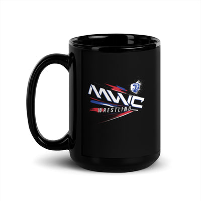 MWC Wrestling Academy 2022 Splatter Black Glossy Mug