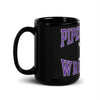 Piper Wrestling Club Black Glossy Mug