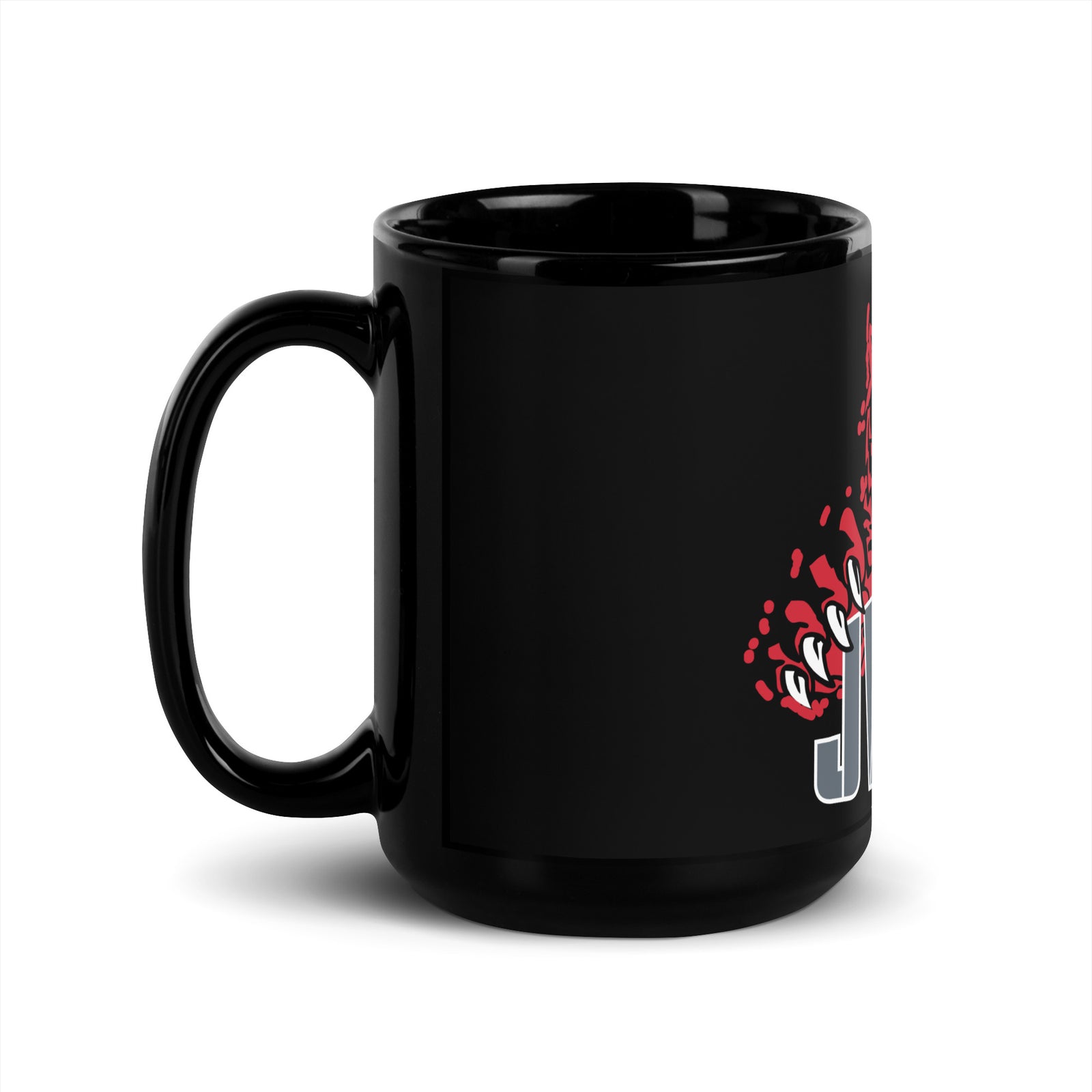 Jeff West Wrestling Club Black Glossy Mug