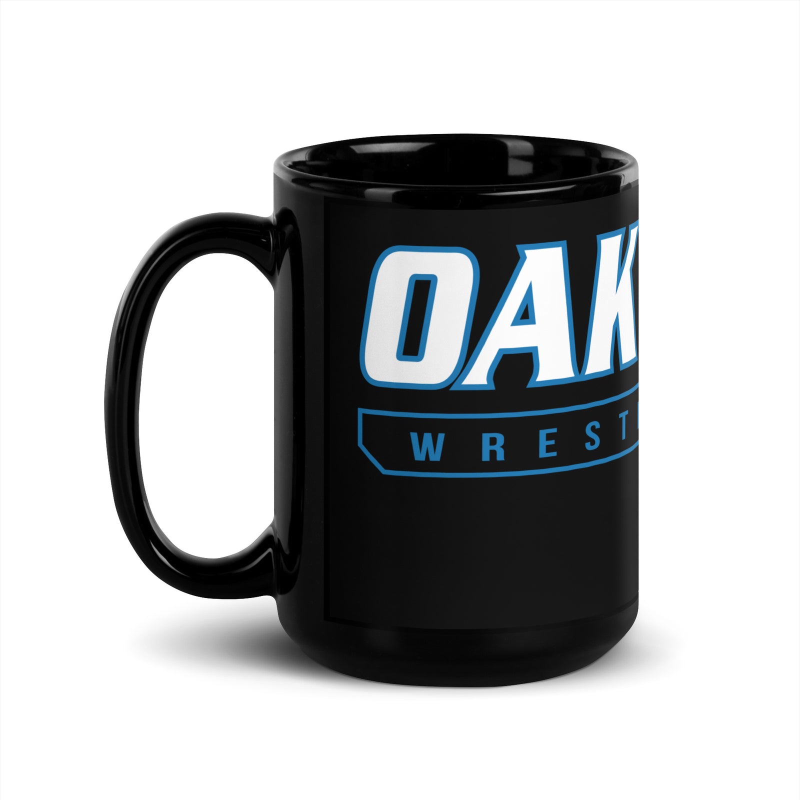 Oak Park HS Wrestling Black Glossy Mug