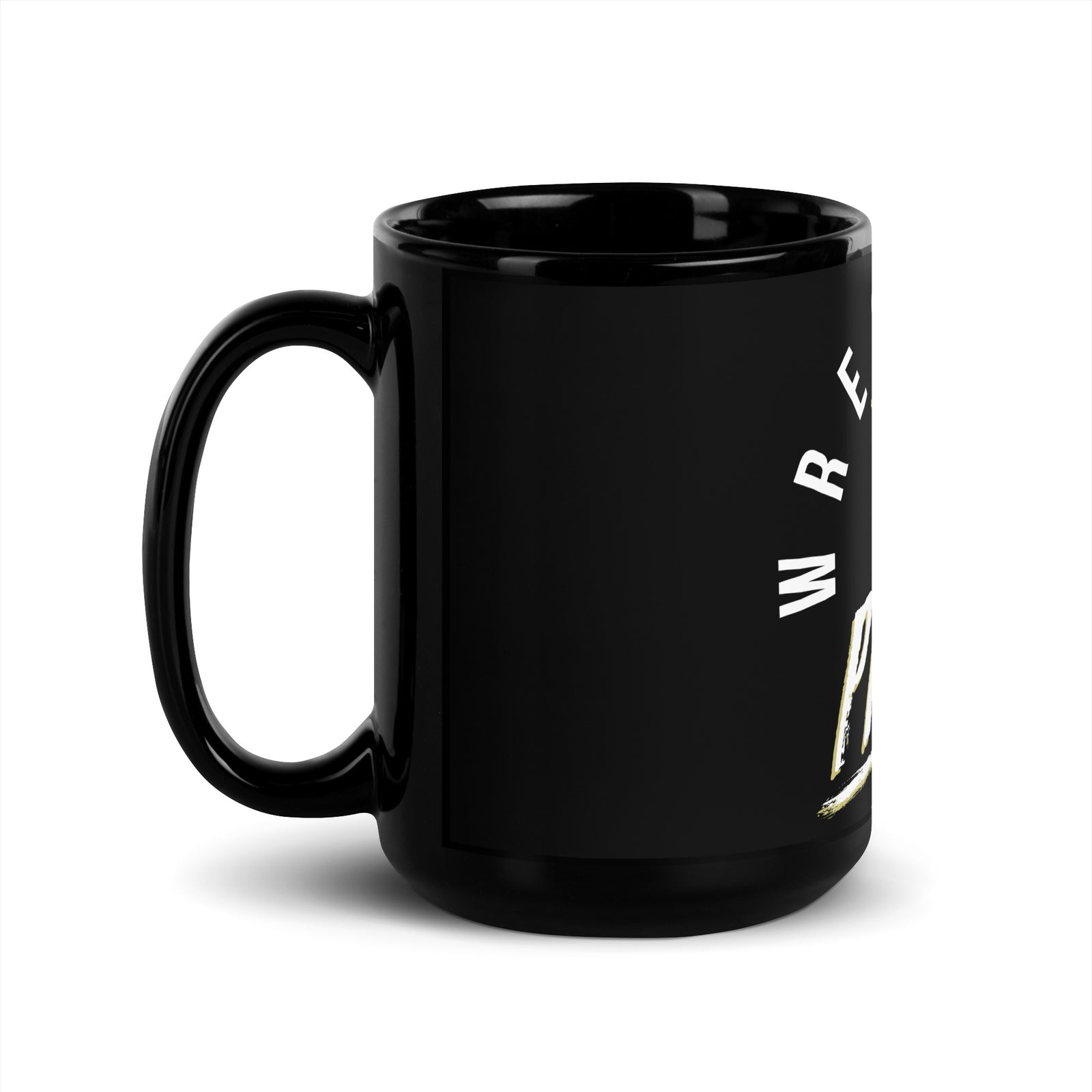 Paola Wrestling Black Glossy Mug
