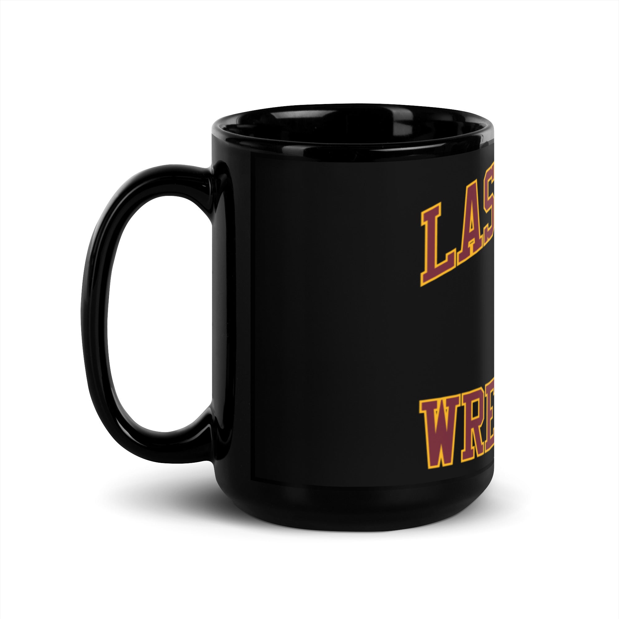 Las Lomas Wrestling Black Glossy Mug
