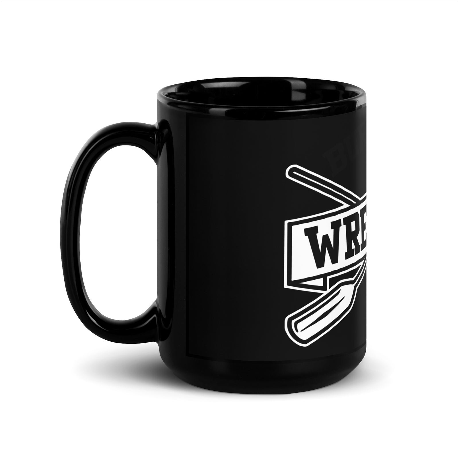 Burlington HS Wrestling Black Glossy Mug