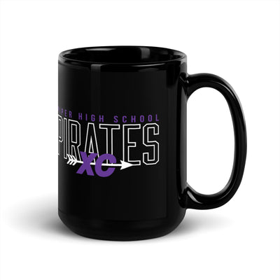 Piper High School Pirates XC Black Glossy Mug