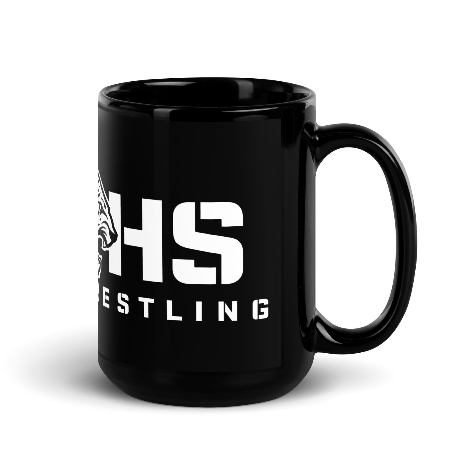 Mill Valley Wrestling Black Glossy Mug