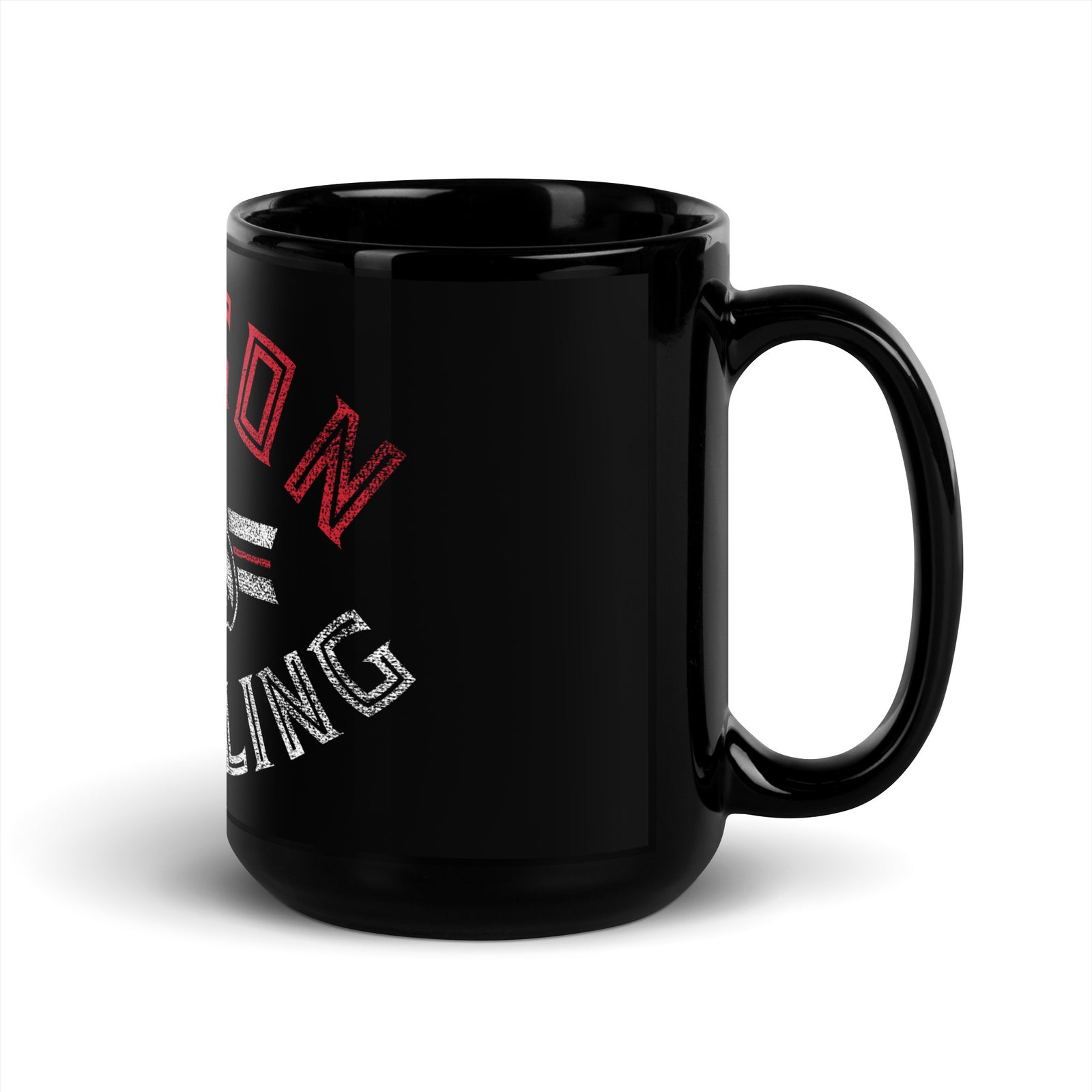 Lawson Wrestling Black  Black Glossy Mug