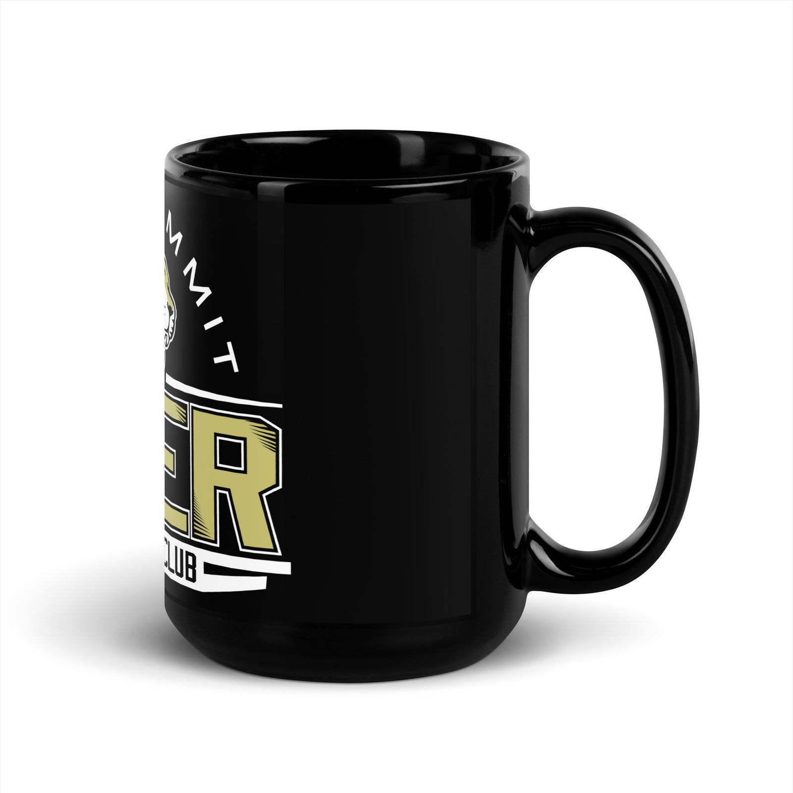 Lees Summit Tiger Wrestling Club Black Glossy Mug