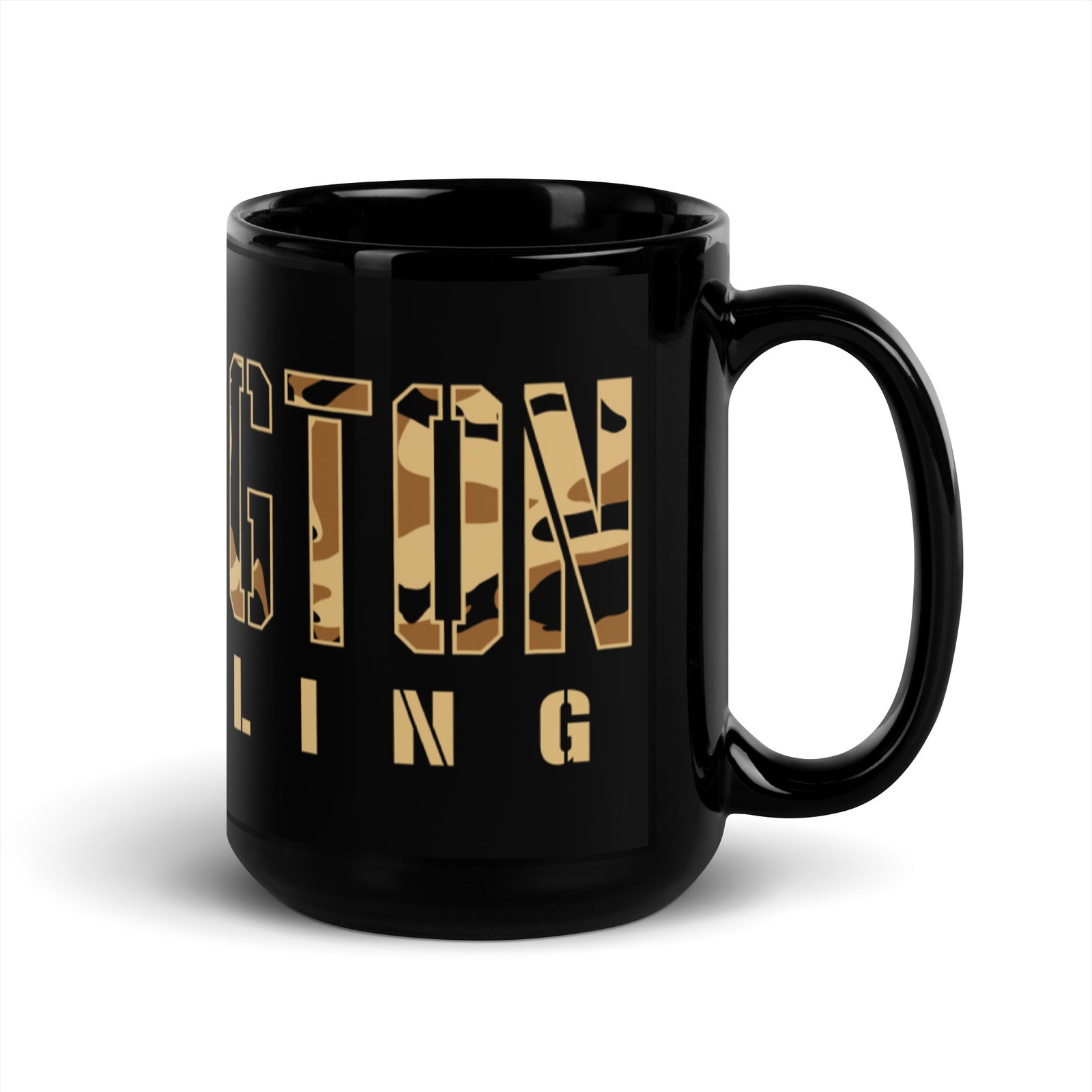 Farmington Wrestling Fall 2022 Black Glossy Mug