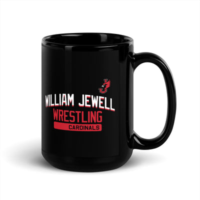 William Jewell Wrestling Black Black Glossy Mug