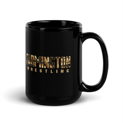 Farmington Wrestling Fall 2022 Black Glossy Mug