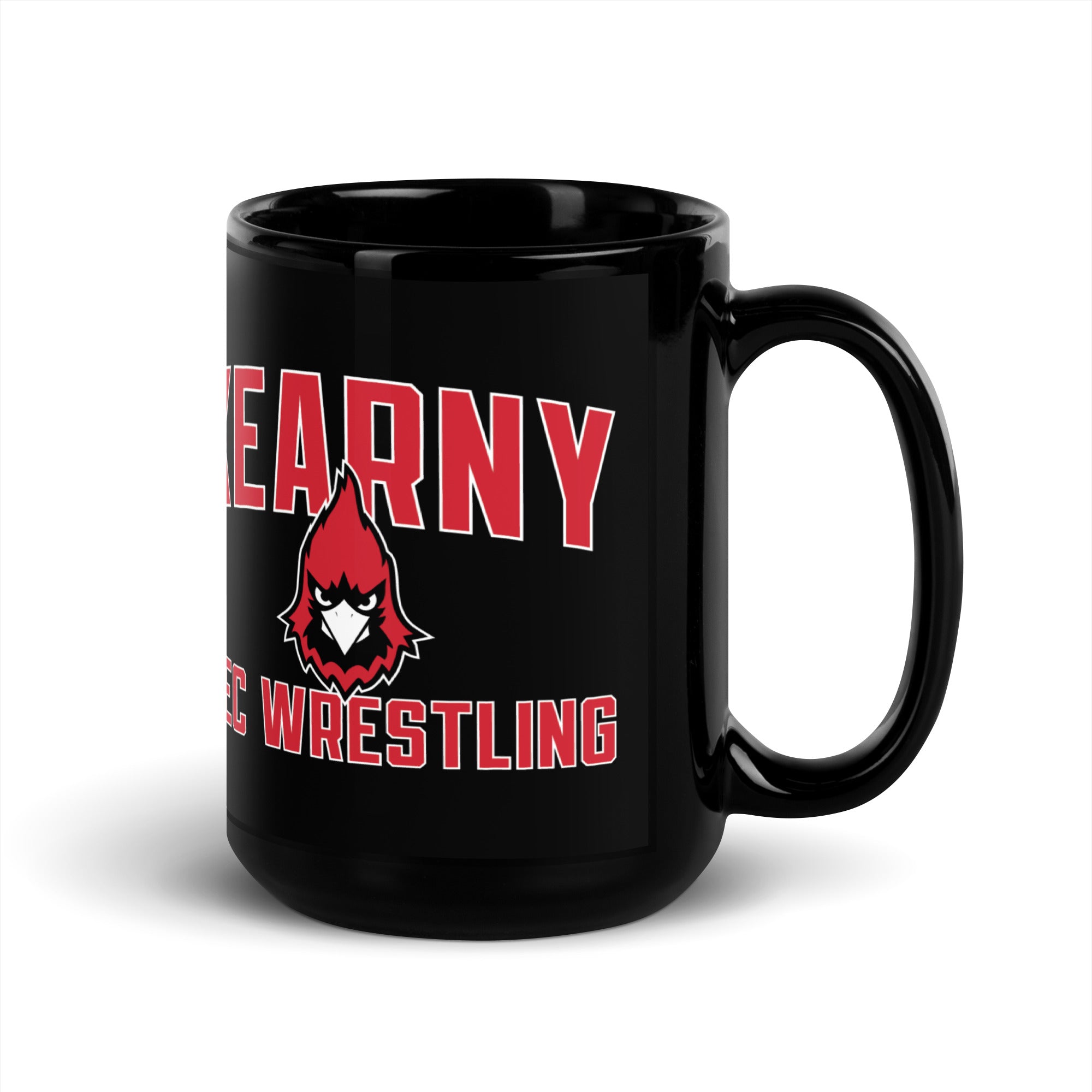 Kearny Rec Wrestling Black Glossy Mug