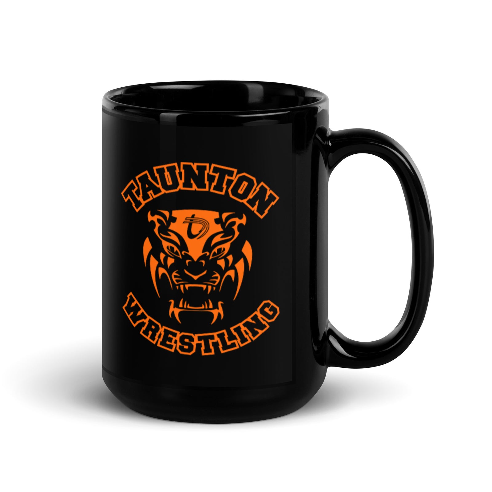 Taunton Wrestling  Black Glossy Mug