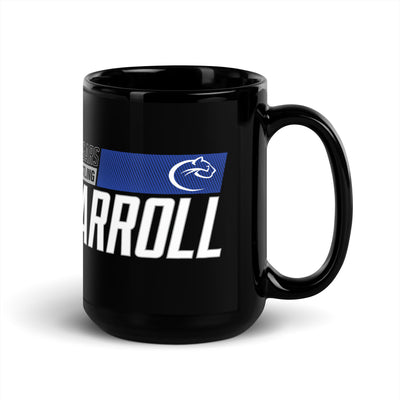 Carroll Wrestling Black  Black Glossy Mug