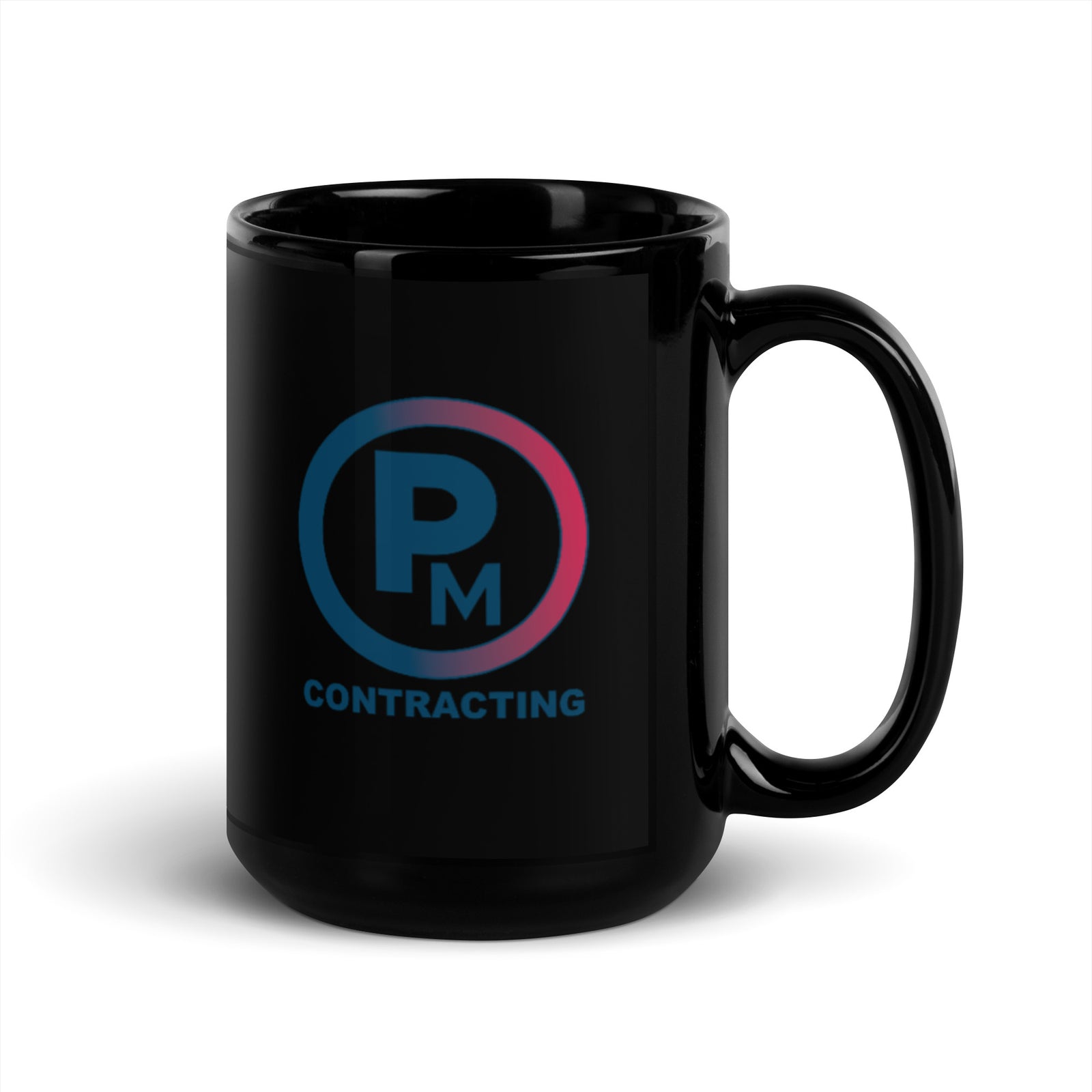 PM Contracting Black Glossy Mug