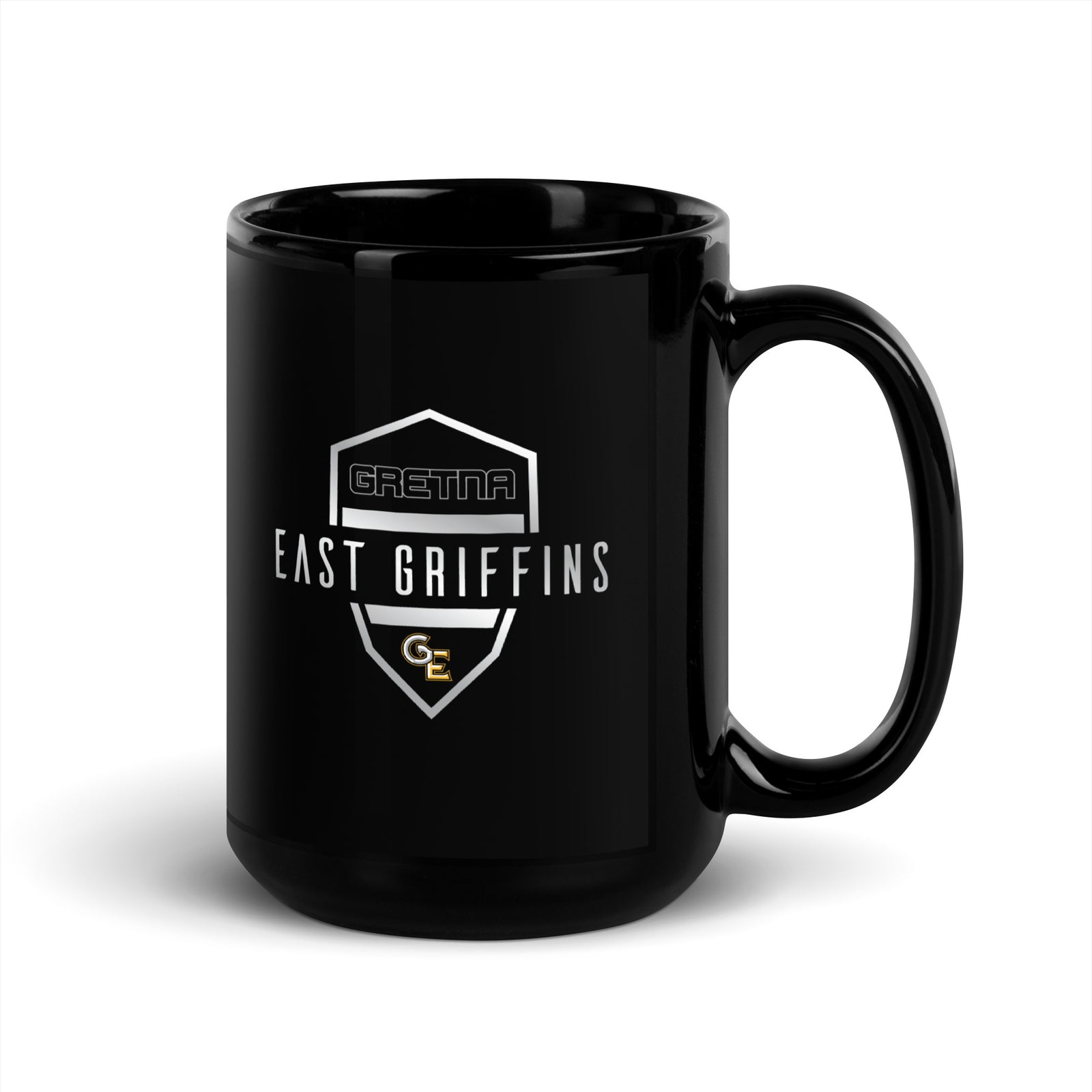 Gretna East  Black Glossy Mug