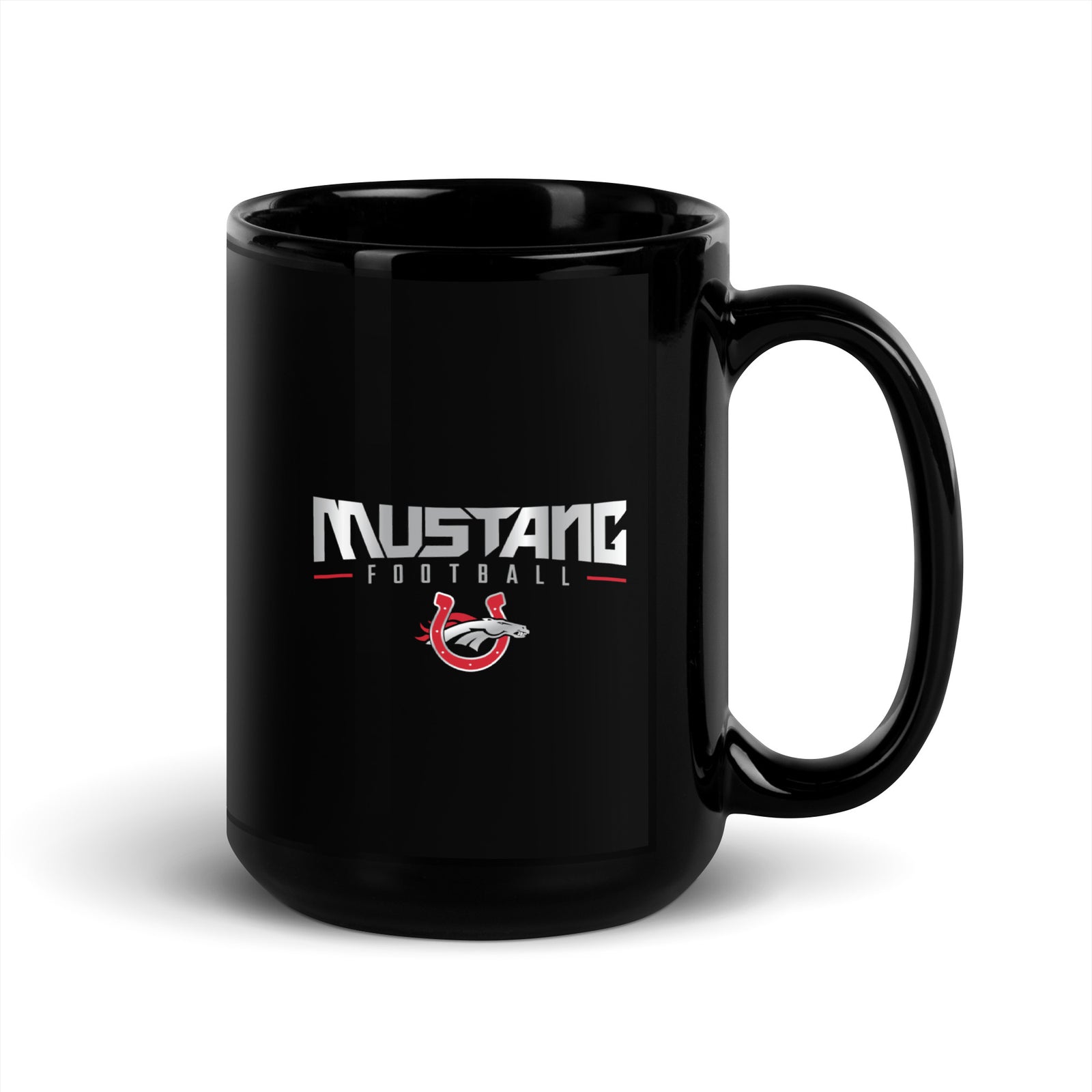 Palmetto Middle Football Black Black Glossy Mug