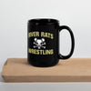 River Rats Wrestling Black Glossy Mug