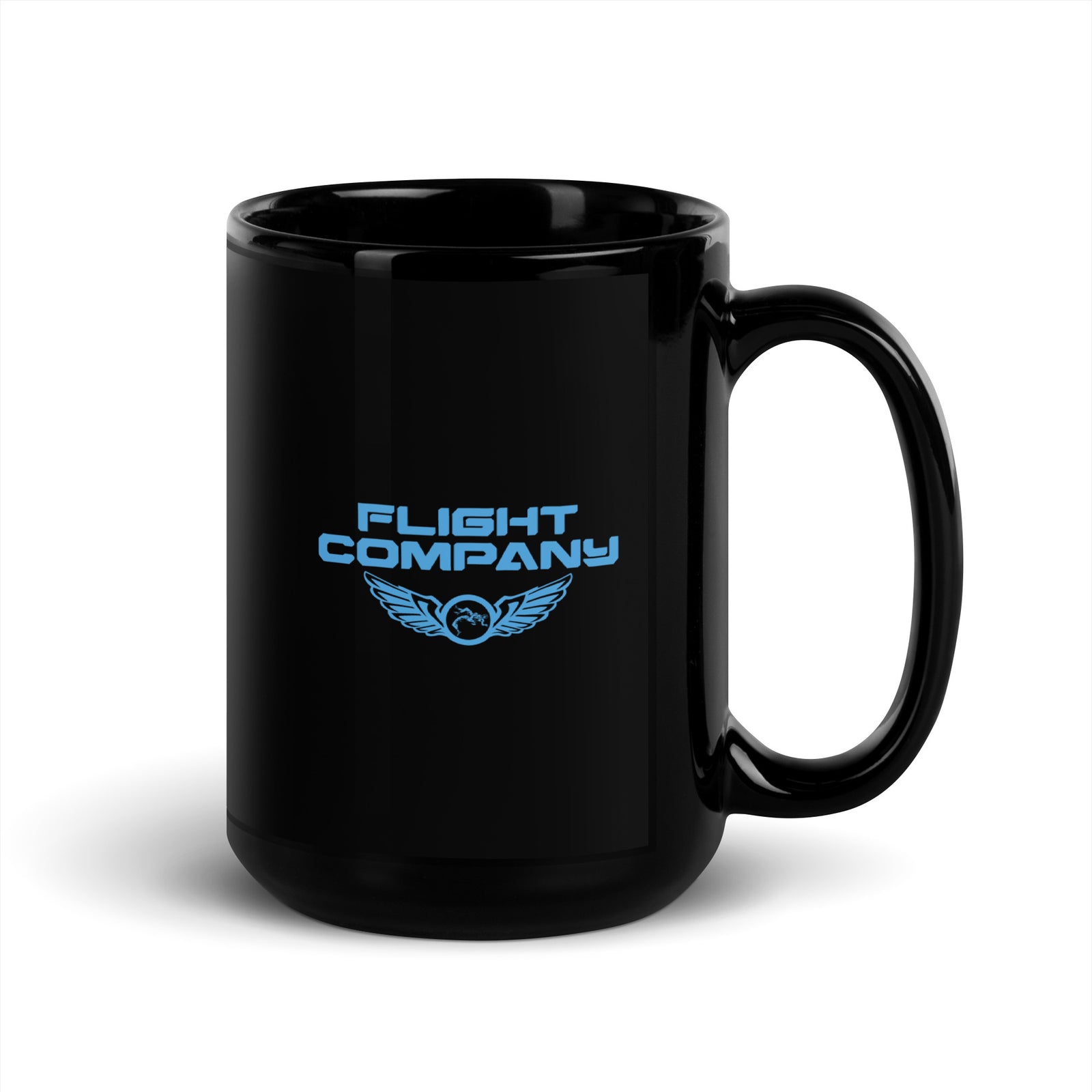 Flight Company  Black Black Glossy Mug
