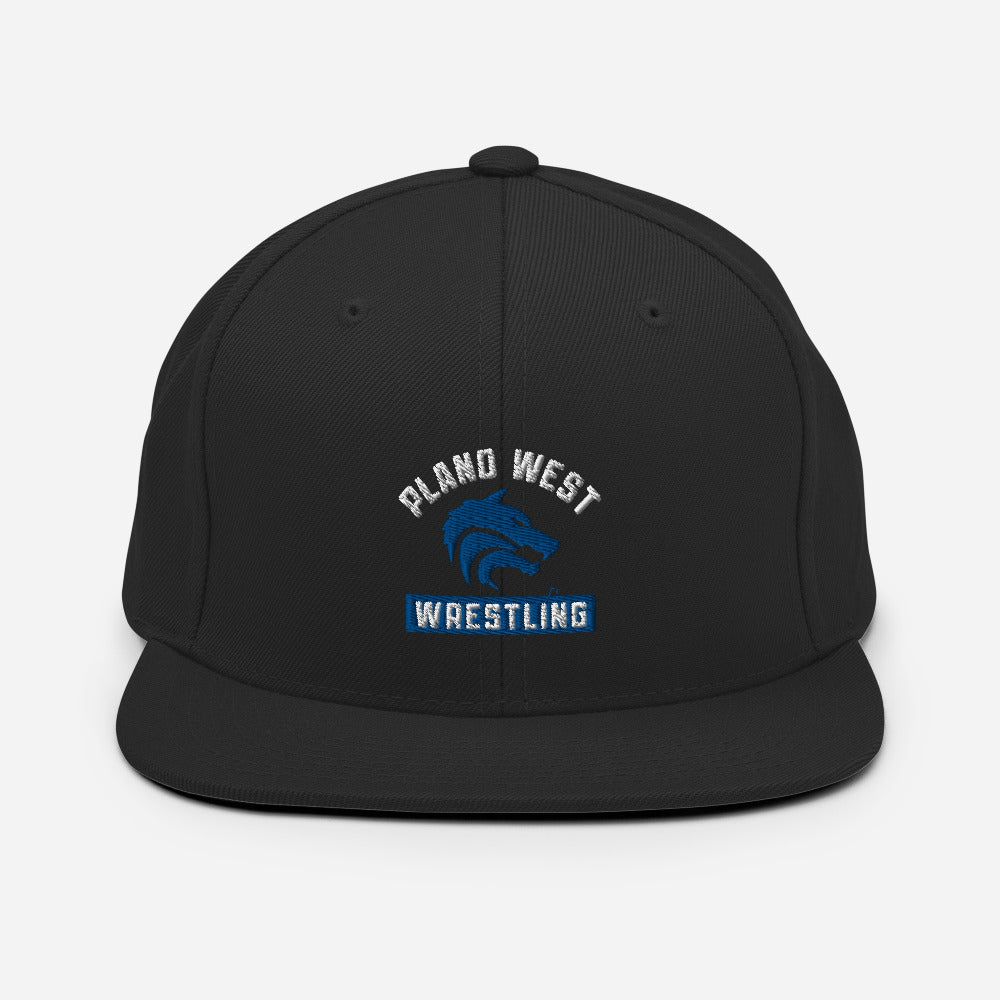 Plano West Wrestling Embroidered Snapback Hat