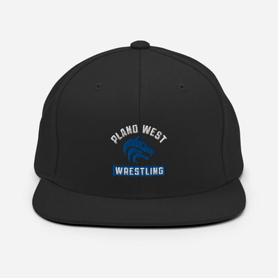 Plano West Wrestling Embroidered Snapback Hat