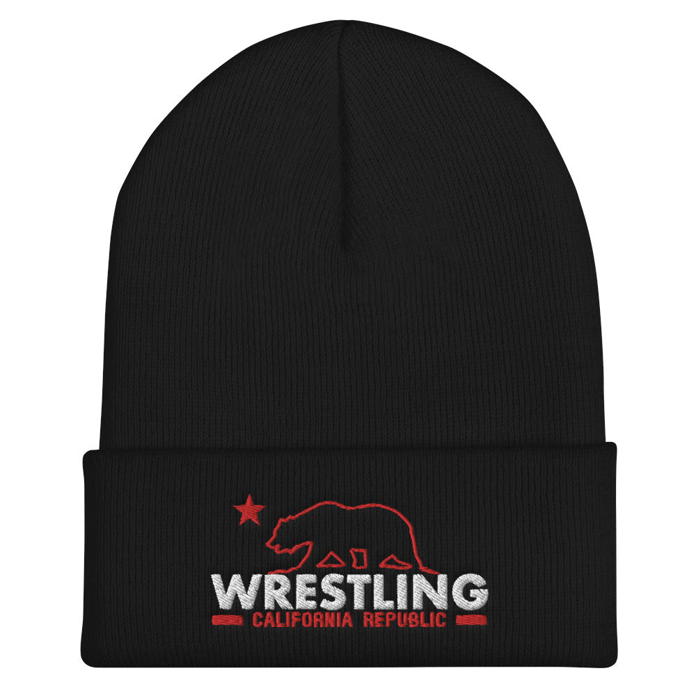 California Wrestling Cuffed Beanie